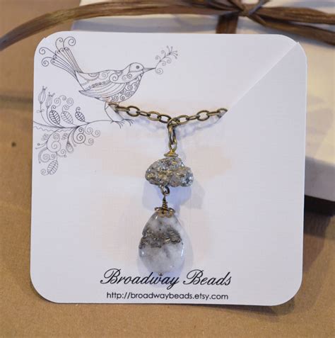 Custom Necklace Cards Jewelry Display Modern Bird By Homegrowngems