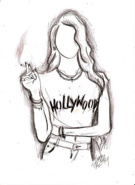Girl Drawing Tumblr Hipster Drawings Tumblr Drawings Easy Pencil