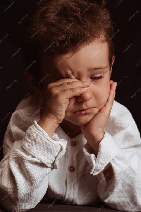 Premium Photo Portrait Of A Crying Baby Boy Preschooler