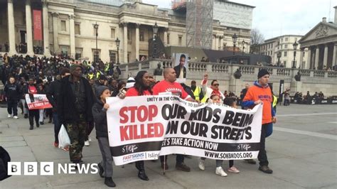 Hundreds March Against Knife Crime In London Bbc News