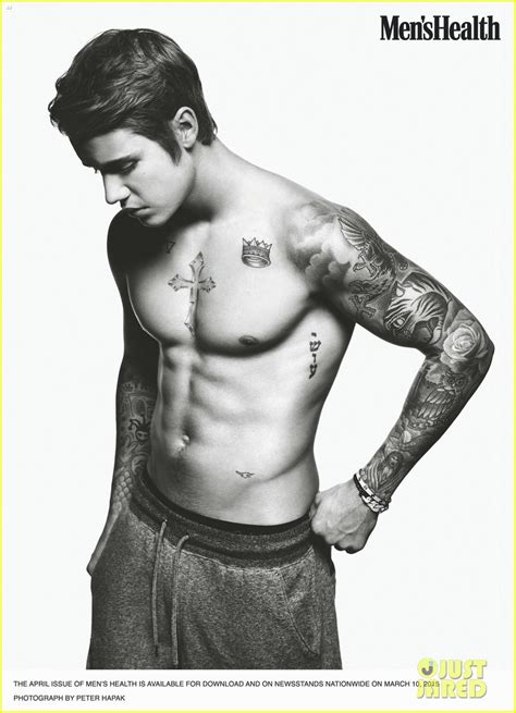 Full Sized Photo Of Justin Bieber Goes Shirtless For Mens Health 01