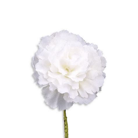 White Carnation Silk Buttonhole Flower By Fort Belvedere