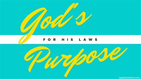 what s the purpose of god s law