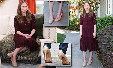 Chelsea Clinton Pairs Her Nude Pumps With Burgundy Dress On Tv Daily
