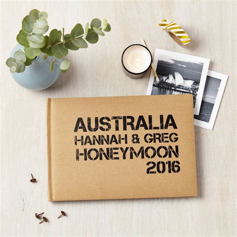 Personalised Honeymoon Photo Journal Album By Tilliemint Loves