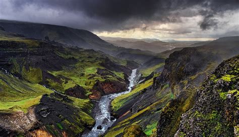 Landscape Nature Storm Iceland River Mountain Canyon