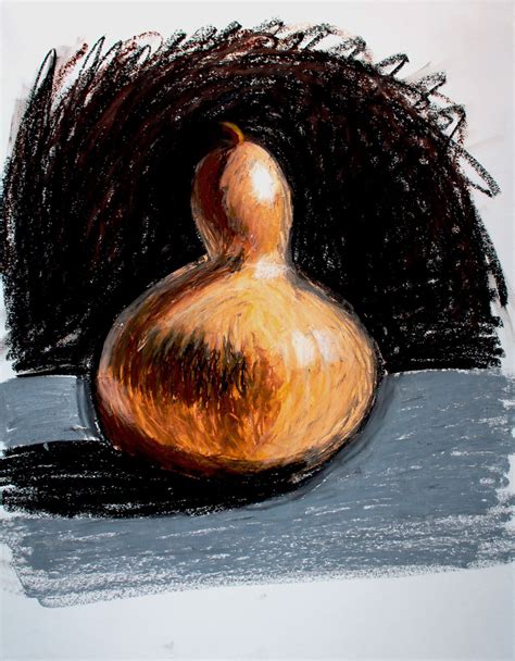 Claudia Anthony On Behance Oil Pastel Gourds Anthony Original Art