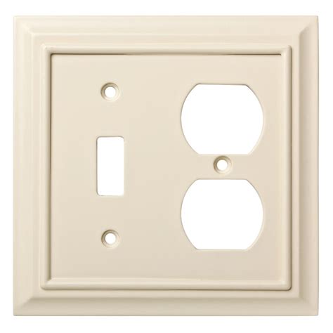 Shop Brainerd Wood Architectural 2 Gang Light Almond Single Toggle