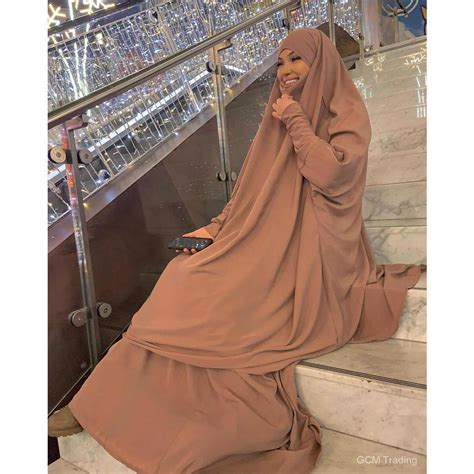 muslim abaya women prayer long dress hijab robe kaftan jilbab gown