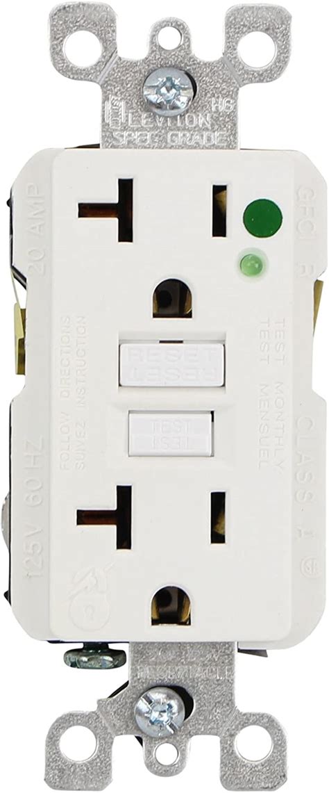Leviton 8898 Hgw Gfci Indicator Light 20a Receptacle Feed Through