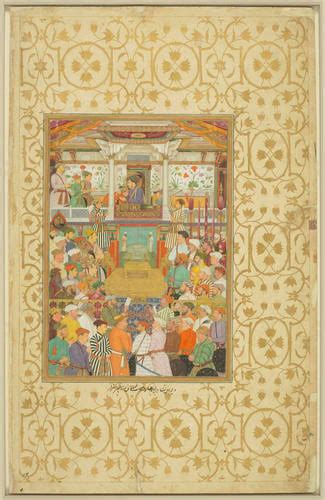 Bichitr Shah Jahan Receives His Three Eldest Sons And Asaf Khan
