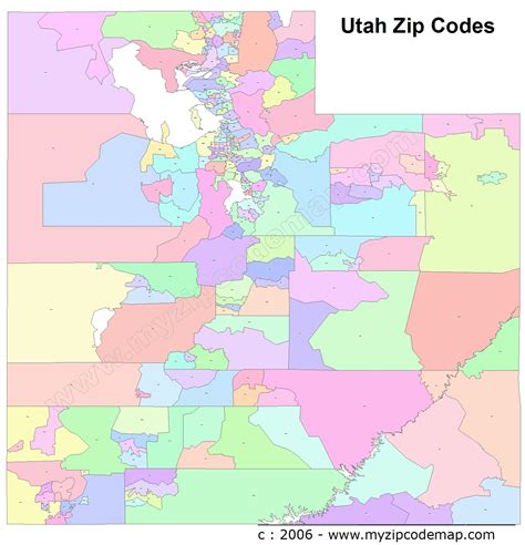 Amazon Com Zip Code Wall Map Of Perry Ut Zip Code Map Not Laminated