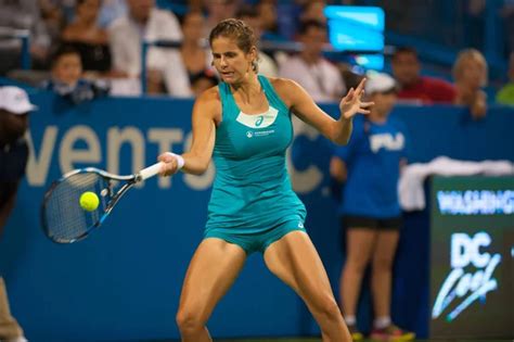 Professional Tennis Player Julia Goerges Of Germany During Her Match At
