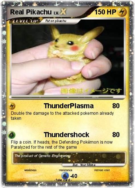 Pokémon Real Pikachu 10 10 Thunderplasma My Pokemon Card