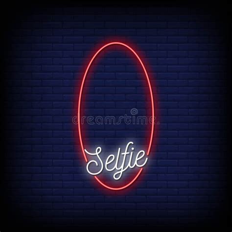 selfie neon signs style text vector stock vector illustration of sign background 214596304