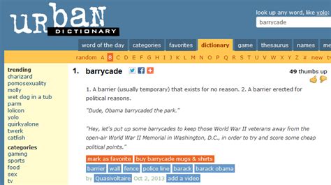 Definition of spit roast in the definitions.net dictionary. The Tunnel Wall: Hah! "Barrycade" enters Urban Dictionary