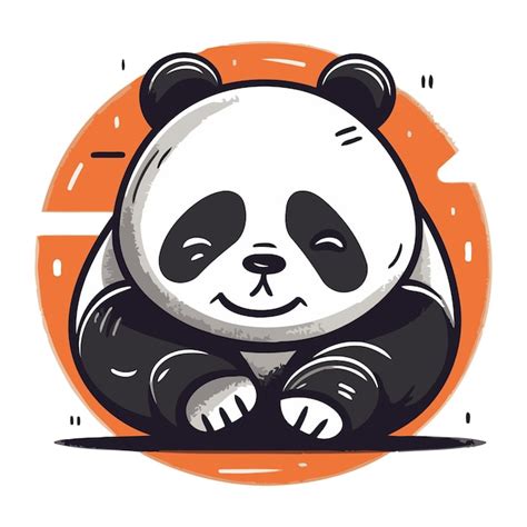 Ilustração Vetorial De Desenho Animado De Urso Panda Personagem De