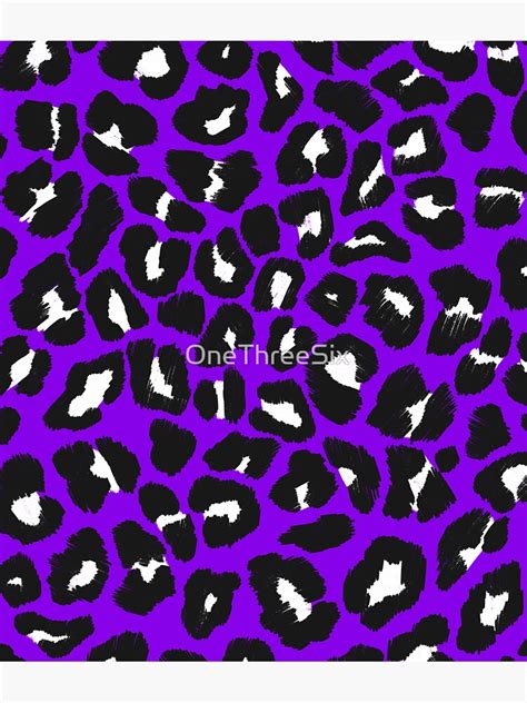 Deep Purple Leopard Print Spots Sticker For Sale By Onethreesix