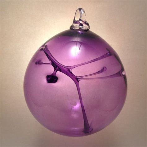 Gorgeous Purple Glass Witch Ball Ornament Etsy Purple Glass Ball Ornaments Glass