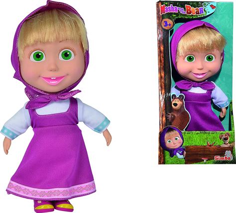 Buy Simba Masha And The Bear 109306372 Doll 23cm Nylona 23cm Soft Bodied Masha Doll Multi 9