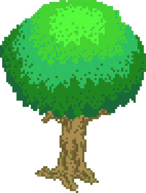 Pixel Tree Light Green Openclipart
