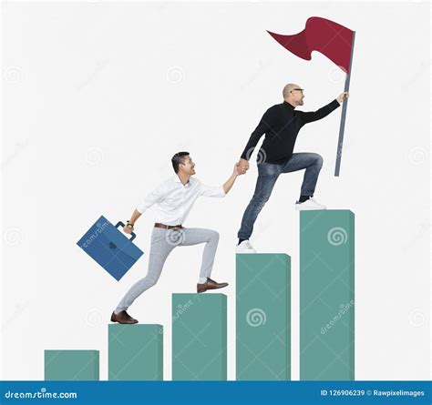 Success through Leadership and Teamwork Stock Image - Image of