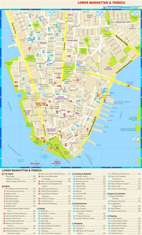 Carte De Lower Manhattan New York City