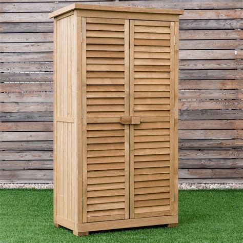 Buy Goplus Outdoor Storage Shed Yard Locker Storage Hutch Wooden Arrow
