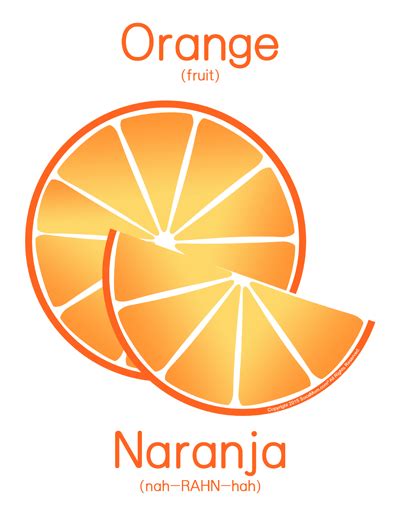 Learn Colors In Spanish Orange Socamom