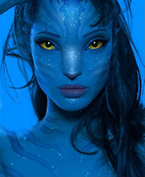 Angelina Jolie As A Navi From Avatar Movie Photo Editing