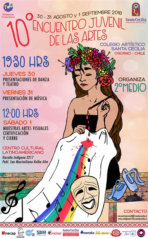 Afiche Oficial 10° Encuentro Juvenil De Las Artes 2018 Colegio