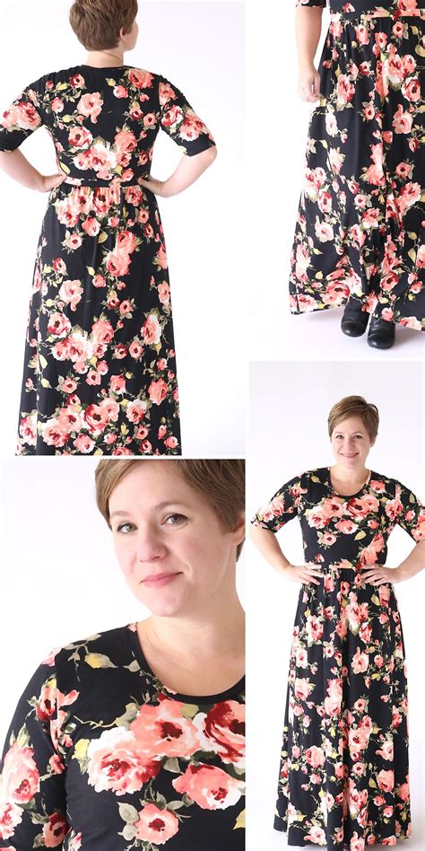 How To Make A Pretty Maxi Dress Using A Free Classic Tee Shirt Pattern Easy Sewing Tutorial