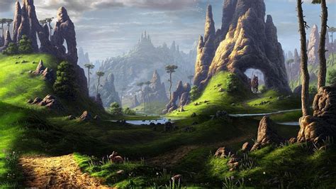 Fantasy Landscape Art Wallpaper Fantasy Landscape Wallpaper By