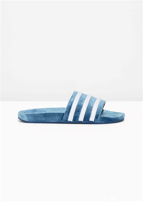 And Other Stories Image 1 Of Adidas Adilette Slides In Blue Slides