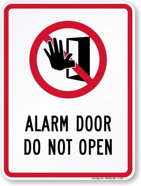 Alarm Door Do Not Open Signs Sku K 1035