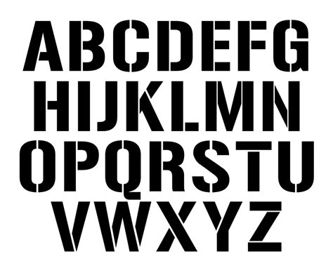 Downloadable Free Printable Alphabet Stencils Templates Alphabet