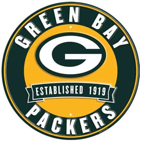 Green Bay Packers Round Sign Green Bay Packers Sign