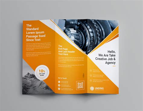 Pearl Professional Tri Fold Brochure Template Graphic Mega Graphic