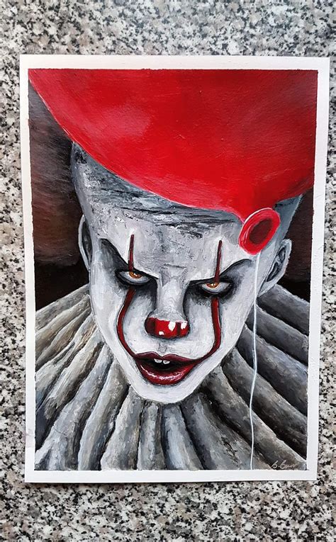 Pennywise From Stephen Kings It Art Inspiration Canvas Art Art Sketches