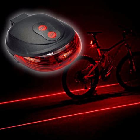 New Bicycle Cycling Laser Tail Light Water Resistant 2 Laser 5 Leds 7