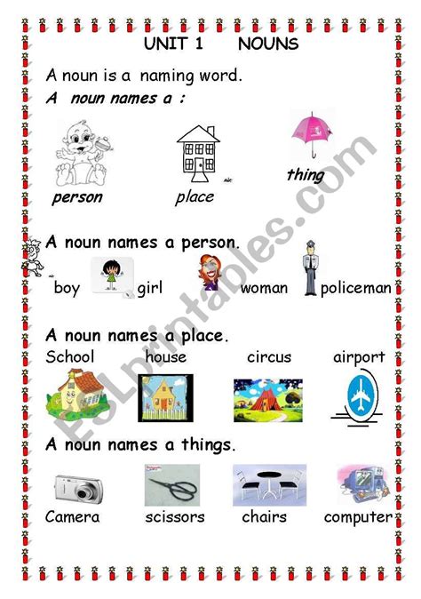 Nouns Esl Worksheet By Junchayanit