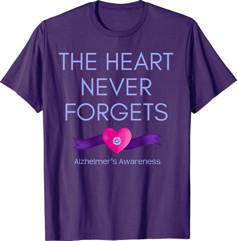 Alzheimers Awareness The Heart Never Forgets Support Shirt