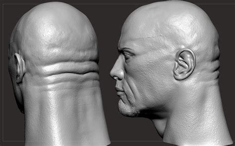 The Rock Head Dwayne Johnson 3D Model 3D Printable CGTrader