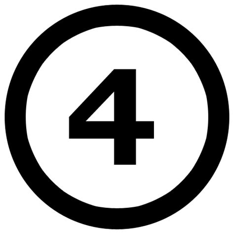 Picture Of The Number 4 Clipart Best
