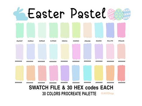 Easter Pastel Color Palette Grafica Di Afifshop · Creative Fabrica