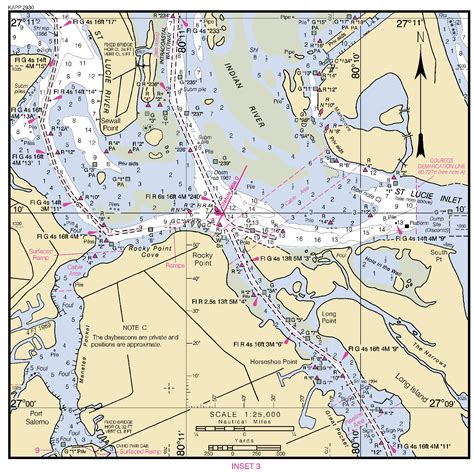 St Lucie Inlet Inset 3 Nautical Chart ΝΟΑΑ Charts Maps