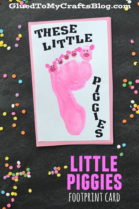 Little Piggies Footprint Card Keepsake Keepsakes Footprint And Cards