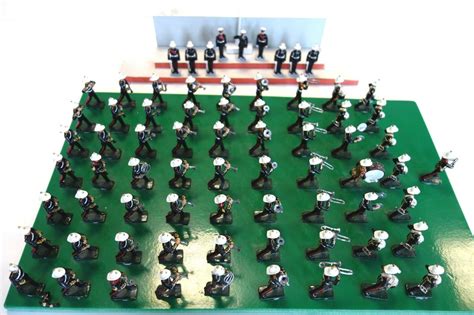 73 Piece Hm Royal Marines Rare Vintage Marching Band Toy Soldiers