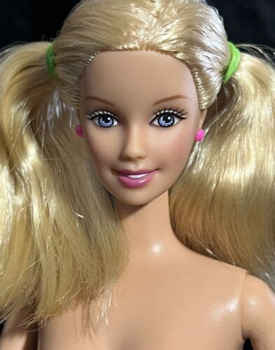 Nude Mattel Barbie Blonde Hair Blue Eyes Bendable Knees For Ooak