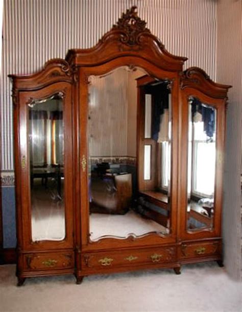 Antique French Victorian Walnut Armoire